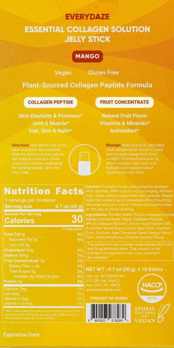 Essential Collagen Solution Jelly Stick - Mango (10 CT)