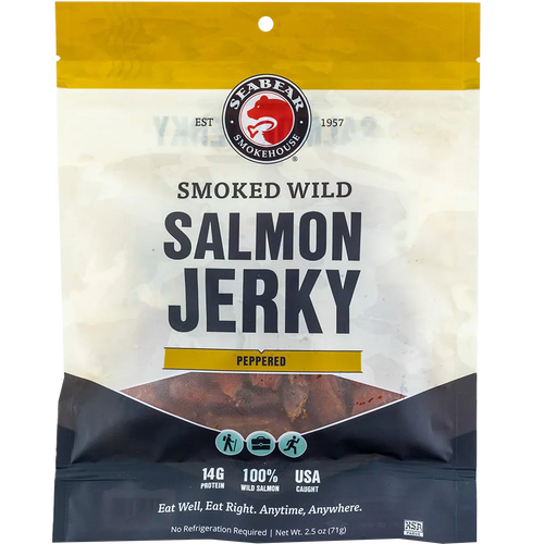 Peppered Smoked Wild Salmon Jerky