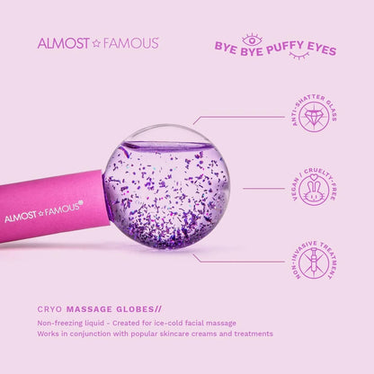 2-Pack Cryo Facial Massage Globes - Purple