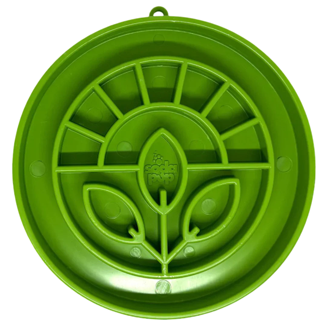 Garden Design eTray Enrichment Shallow Slow Feeder Dog Bowl - Green