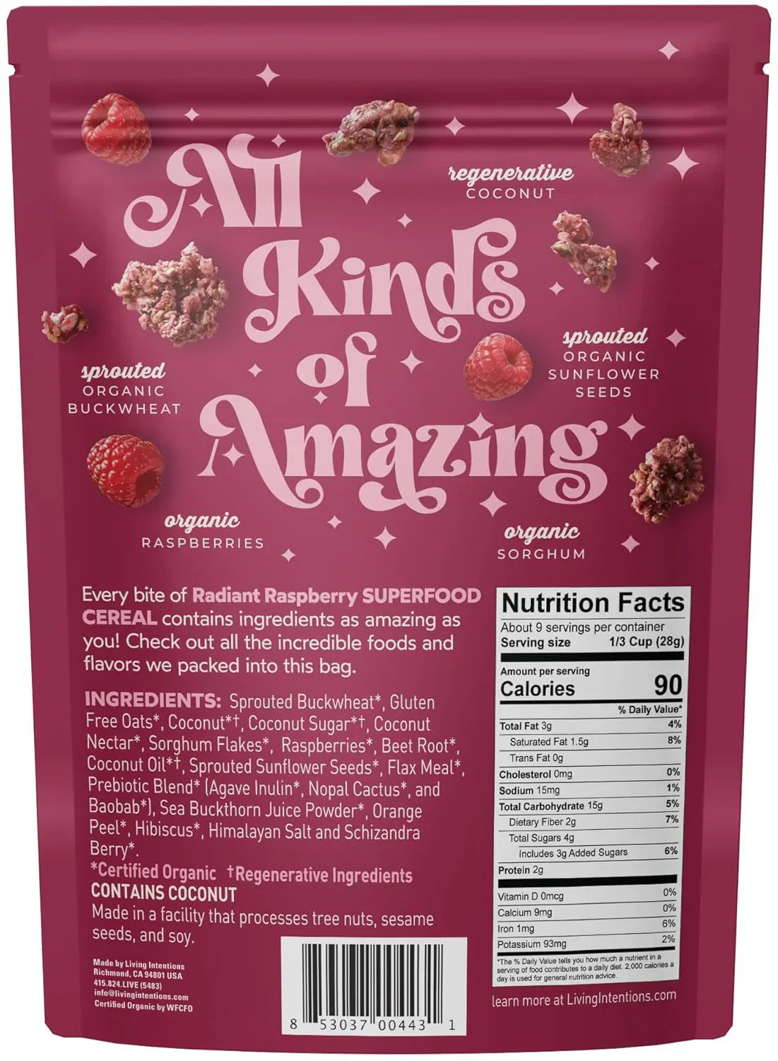 Activated Superfood Cereal Radiant Raspberry