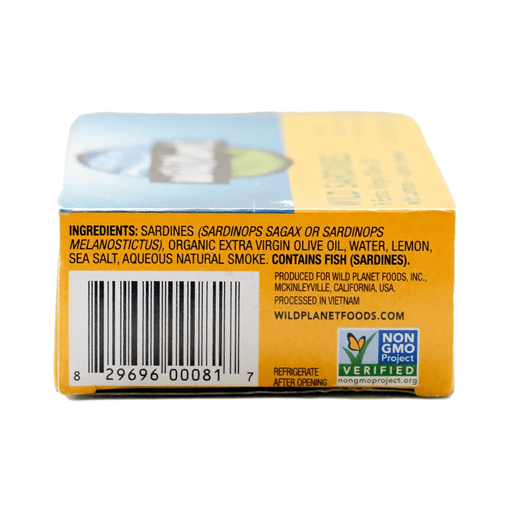 Wild Sardines In Extra Virgin Olive Oil with Lemon