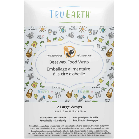 Beeswax Food Wrap Eco Print - 2 Large