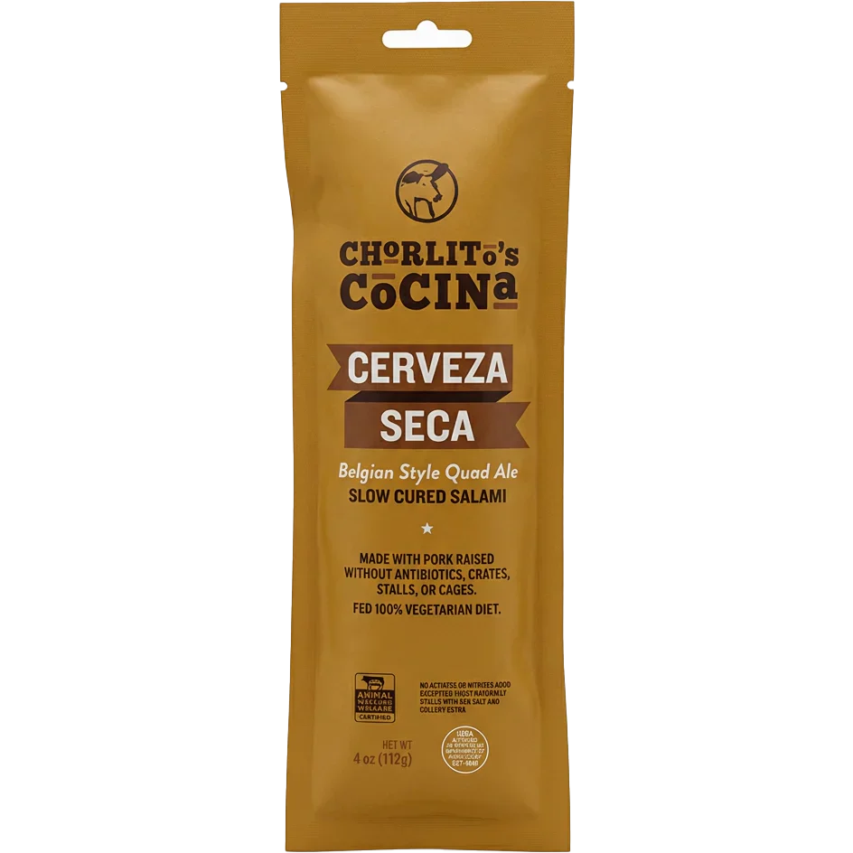 Cerveza Seca Dry Cured Belgian Style Quad Ale Salami