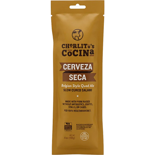 Cerveza Seca Dry Cured Belgian Style Quad Ale Salami