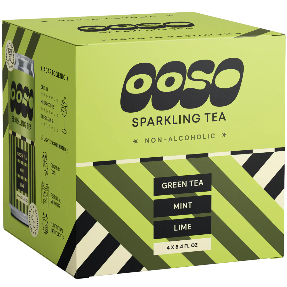 Green Tea Mint Lime Sparkling Tea (4 Pack)