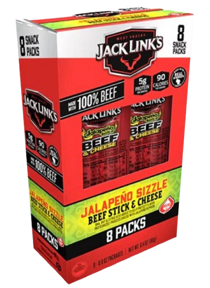Jalapeño Sizzle - Beef Stick & Cheese (8 Pack)