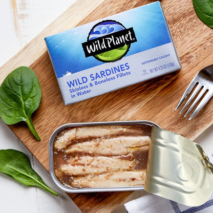 Wild Sardines Skinless & Boneless Fillets In Water
