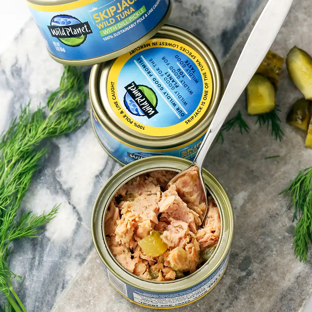 Skipjack Wild Tuna with Dill Pickle