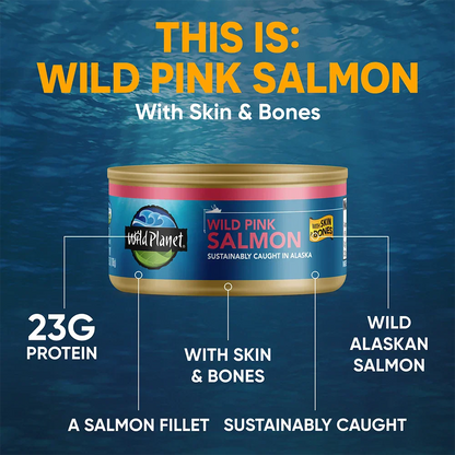 Wild Pink Salmon with Skin & Bones