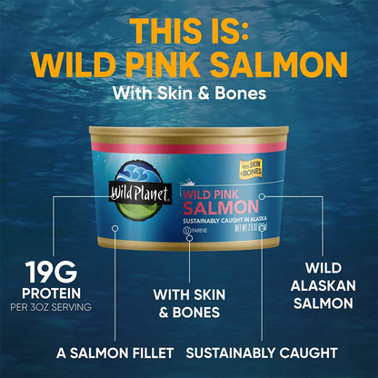 Wild Pink Salmon with Skin & Bones