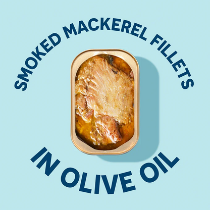 Wild Smoked Mackerel Fillets in Extra Virgin Olive Oil
