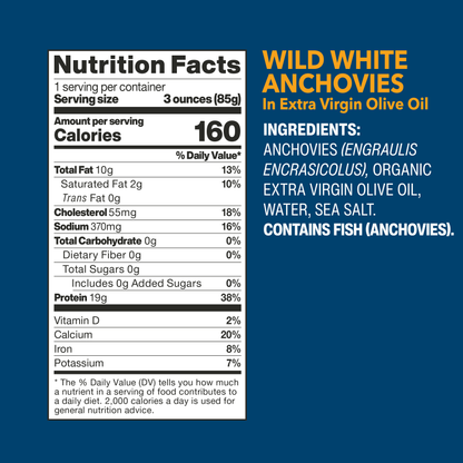 Wild White Anchovies In Extra Virgin Olive Oil