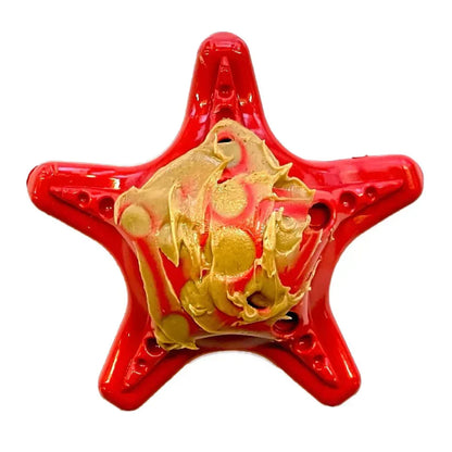 Starfish ¨C Durable Dog Chew Toy - Red