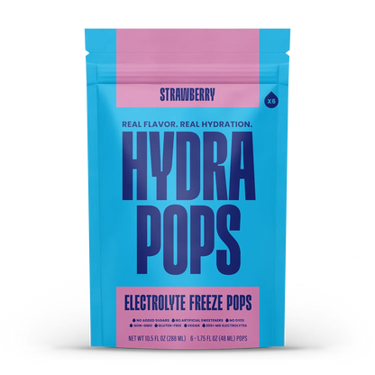 Hydra Pops Strawberry Electrolyte Freeze Pops (6 CT)