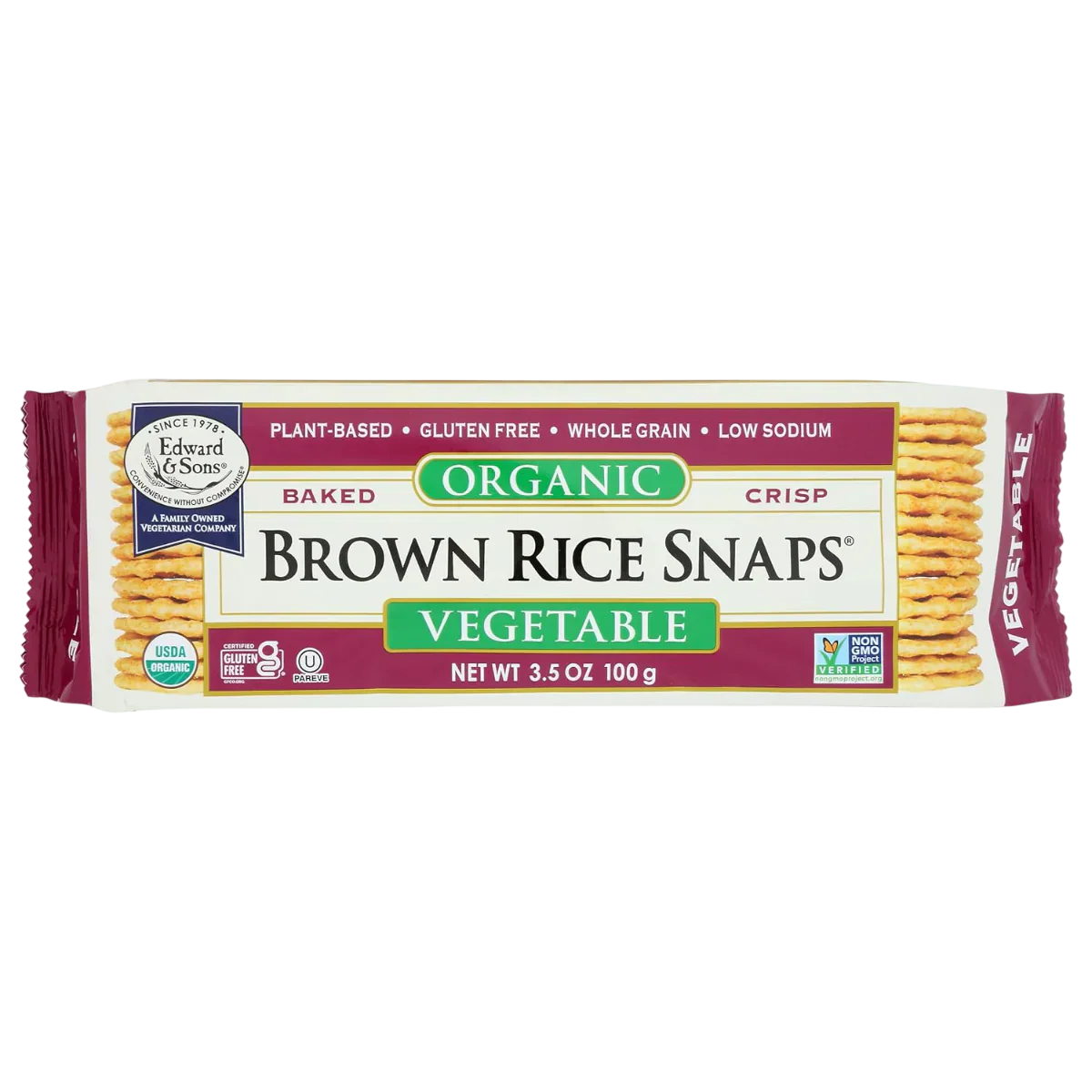 Organic Vegetable Brown Rice Snaps