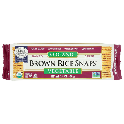 Organic Vegetable Brown Rice Snaps
