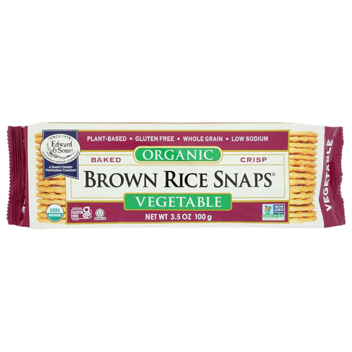 Organic Vegetable Brown Rice Snaps