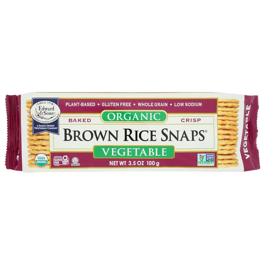 Organic Vegetable Brown Rice Snaps