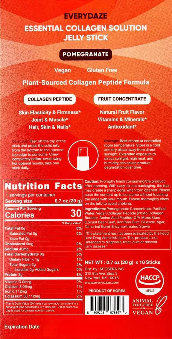 Essential Collagen Solution Jelly Stick - Pomegranate (10 CT)