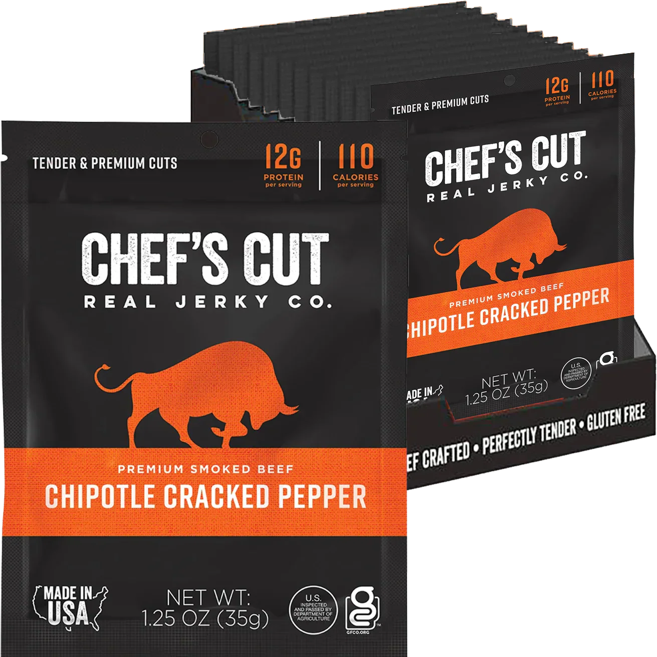 Chipotle Cracked Pepper Beef Jerky (12 Pack)