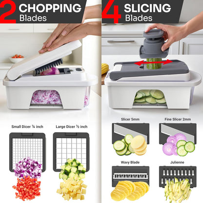 SNOFRID 8-in-1 Multifunctional Vegetable Cutter