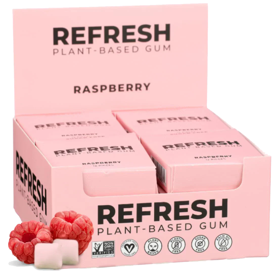 Raspberry Plant Based Gum (12 Pack)