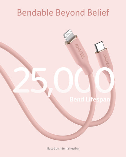 Anker 641 USB-C to Lightning Cable (Flow, 3 ft Silicone)