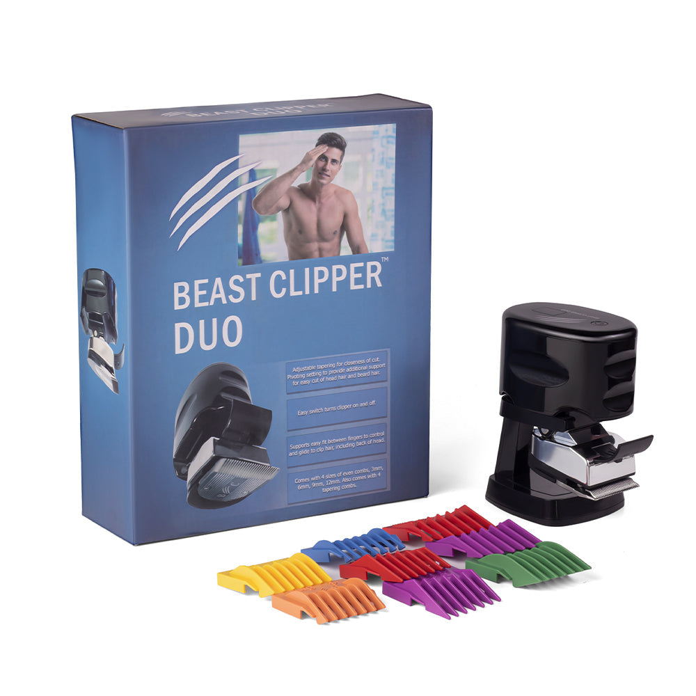 Beast Clipper DUO: Electric hair clipper for Head, Beard & Mustache | 5-Minute DIY Haircuts