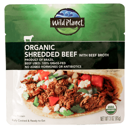 Organic Shredded Beef Single-Serve Pouch
