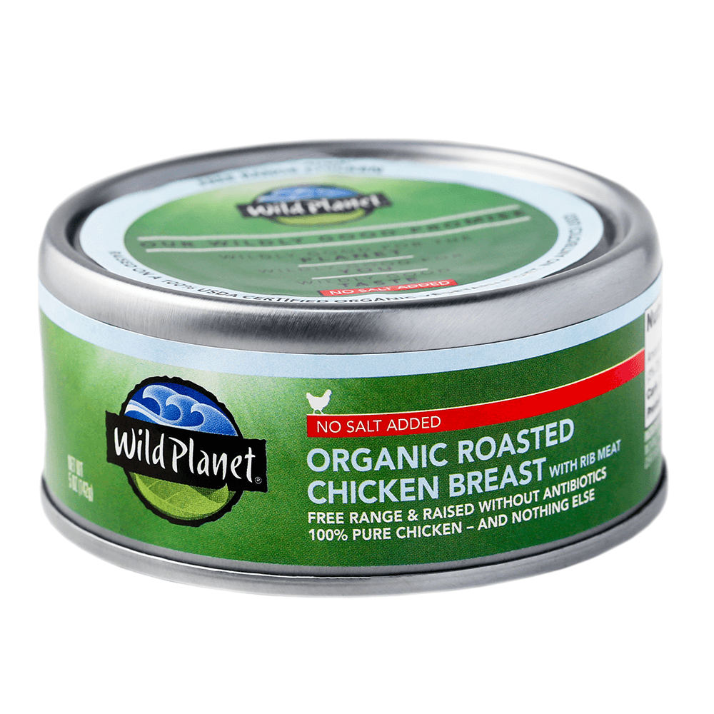 Organic Roasted Chicken Breast with Rib Meat No Salt Added