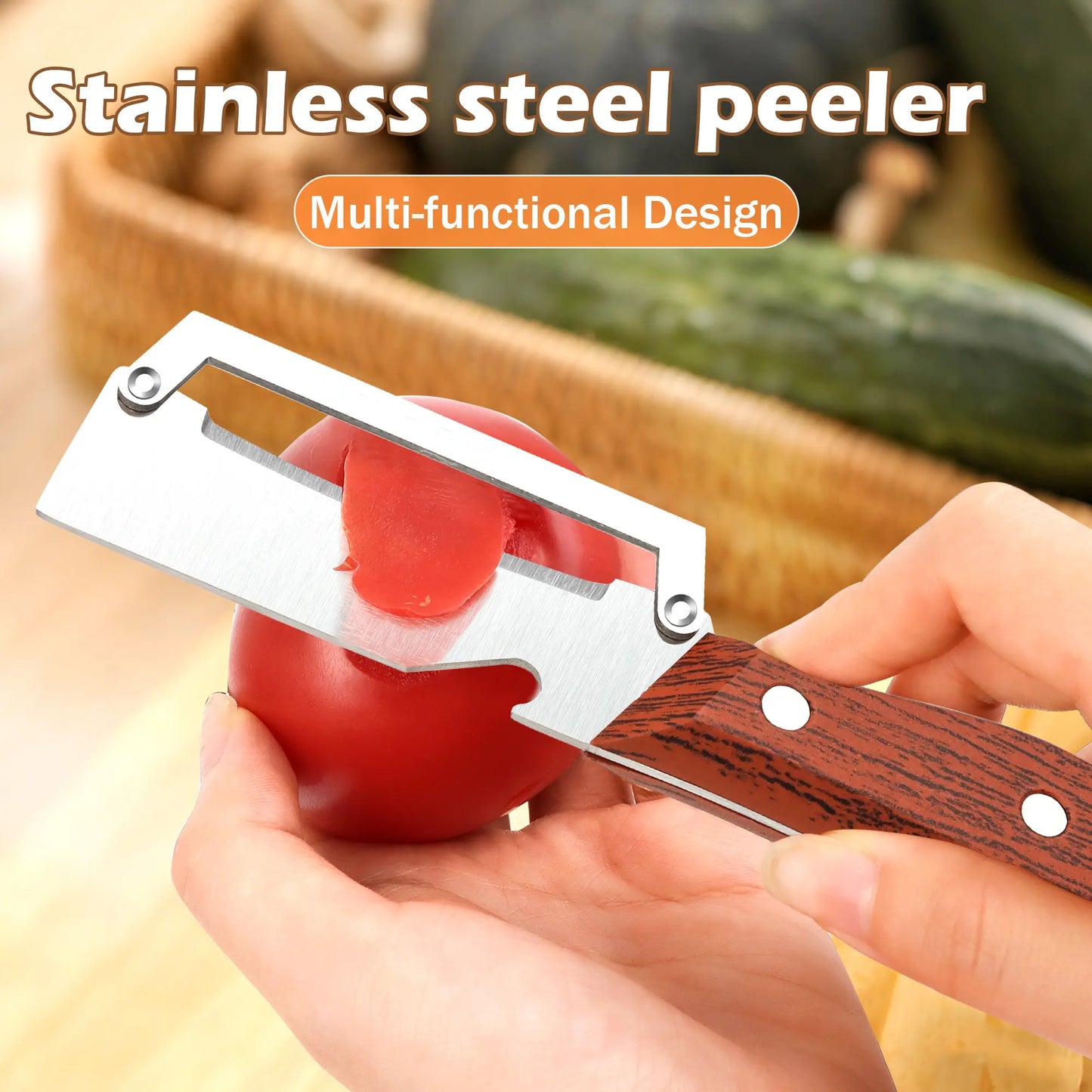 2-in-1 Sharp Stainless Steel Fruit & Veggie Peeler