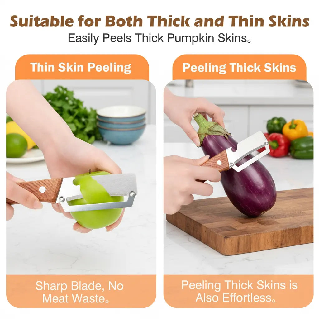 2-in-1 Sharp Stainless Steel Fruit & Veggie Peeler