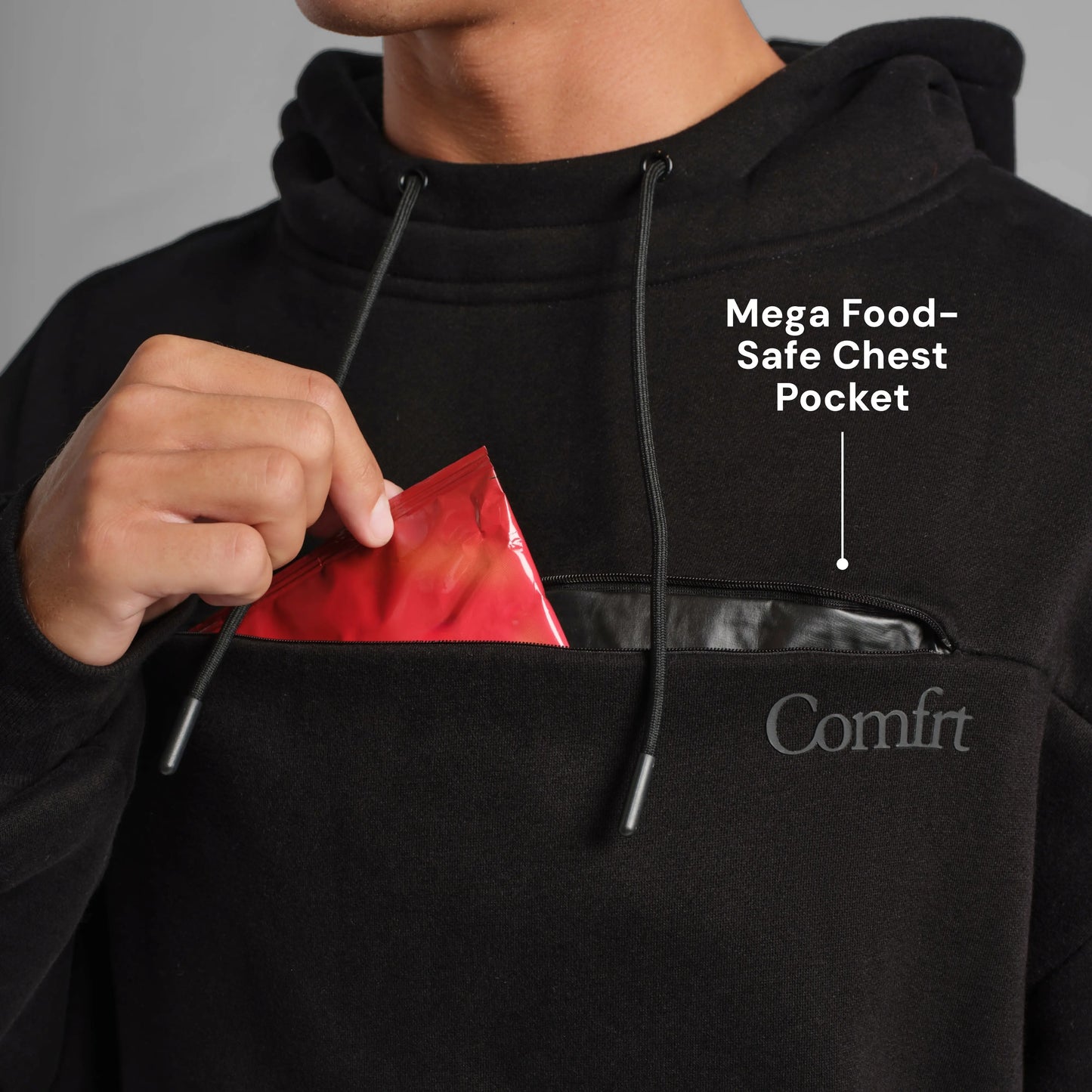 Comfrt | Snak Hoodie | Heavyweight Fleece Hoodie With 6 Snack Pockets