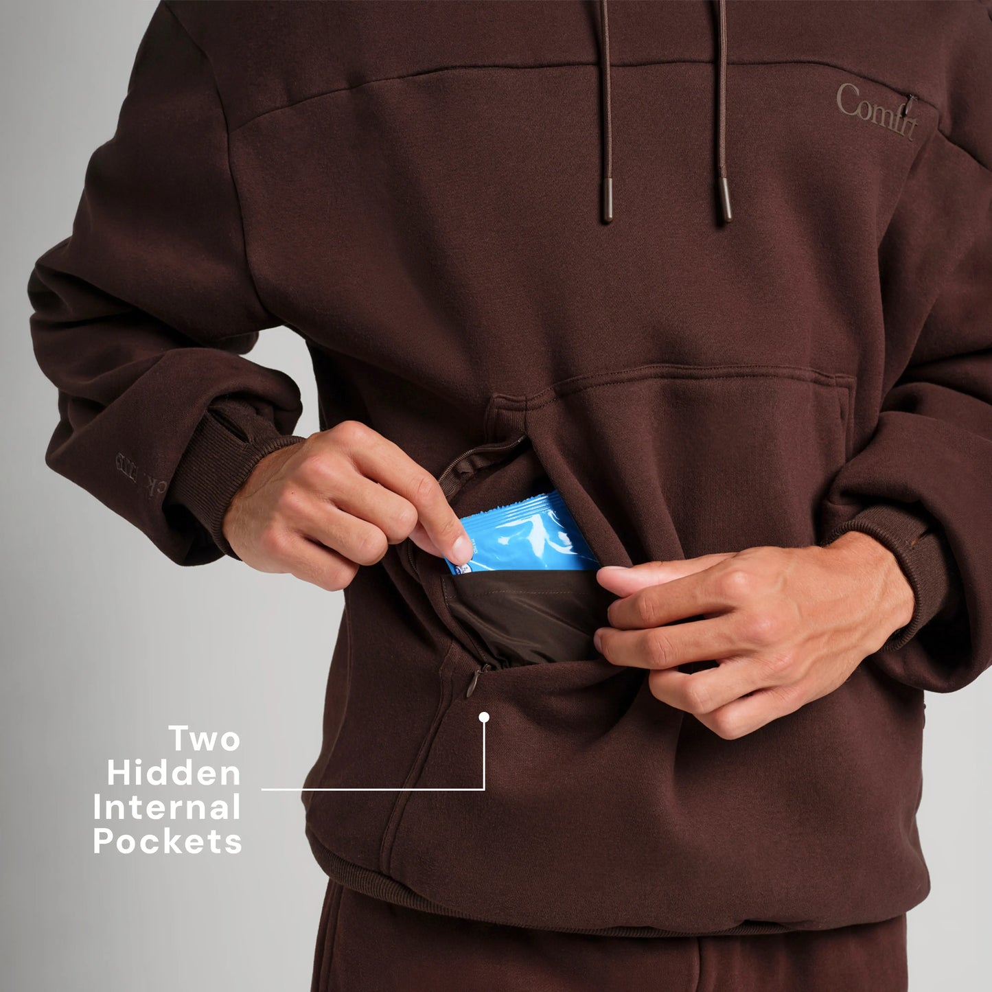Comfrt | Snak Hoodie | Heavyweight Fleece Hoodie With 6 Snack Pockets