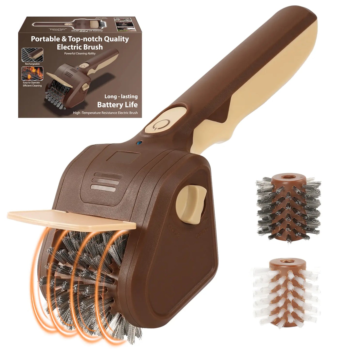 Cordless Electric Grill Brush for Faster, Easier BBQ Cleanup