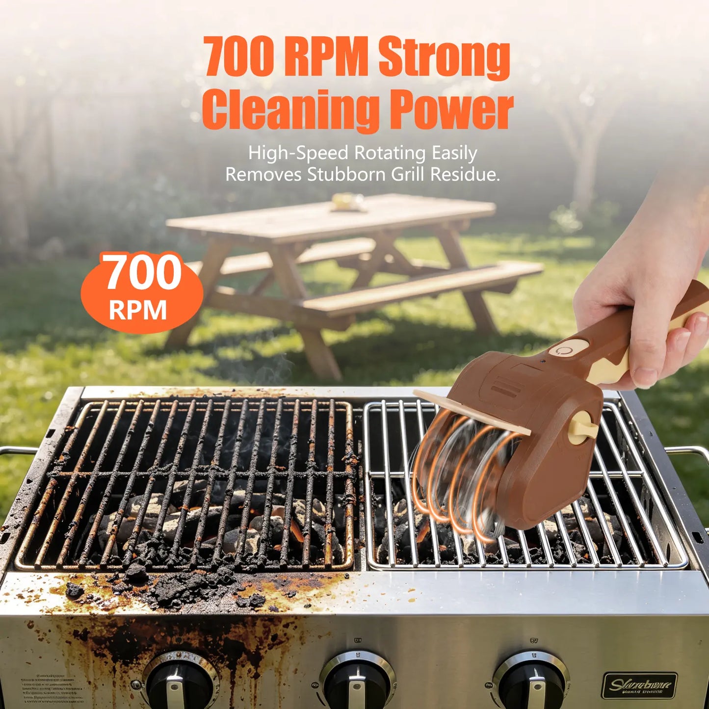 Cordless Electric Grill Brush for Faster, Easier BBQ Cleanup