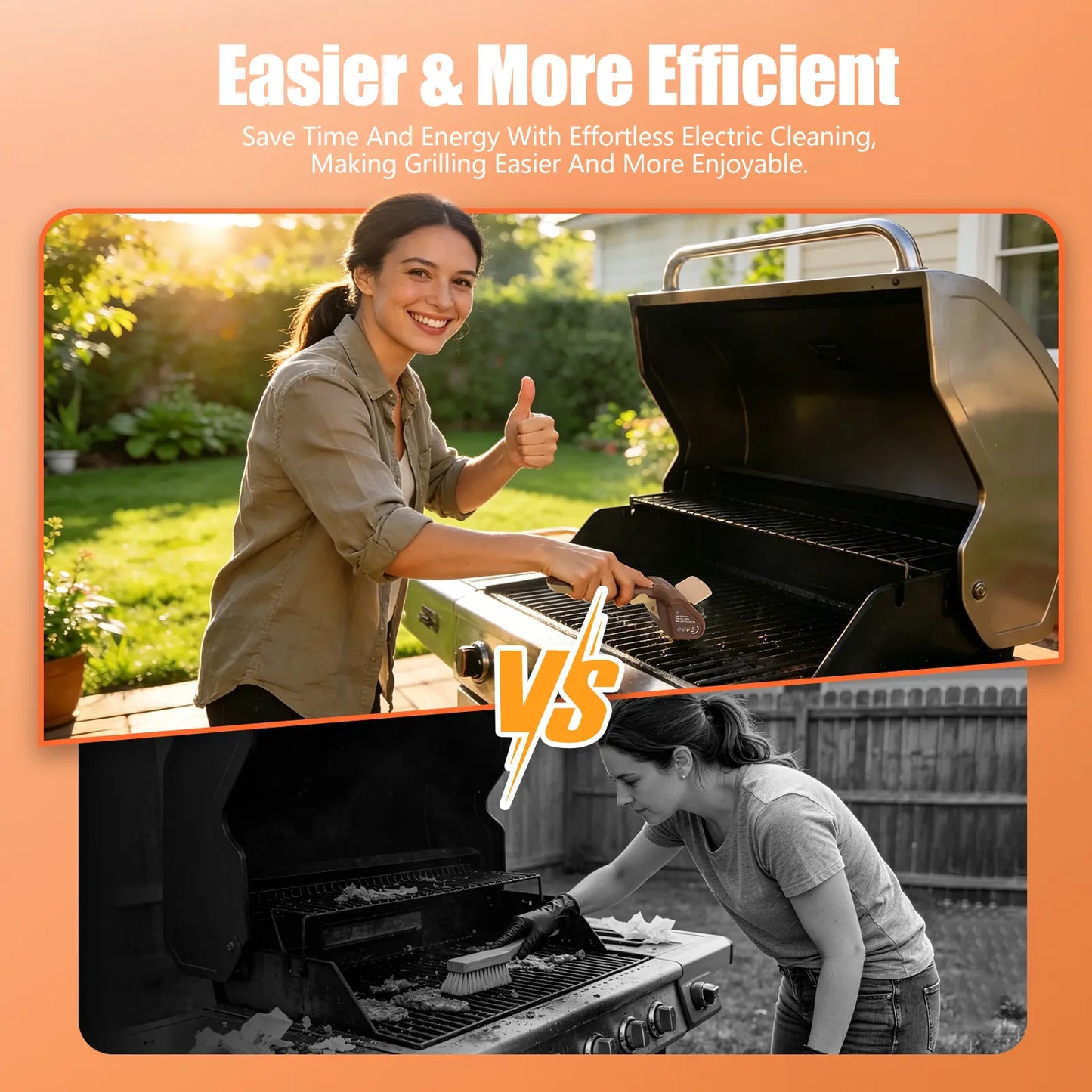 Cordless Electric Grill Brush for Faster, Easier BBQ Cleanup