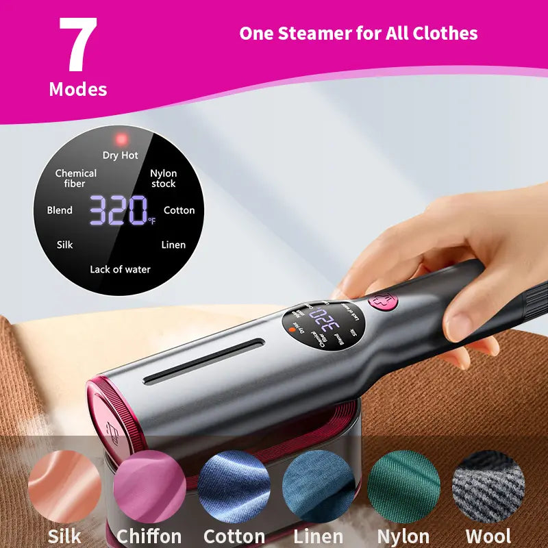 Portable 2-in-1 Garment Steamer & Travel Iron