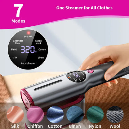 Portable 2-in-1 Garment Steamer & Travel Iron