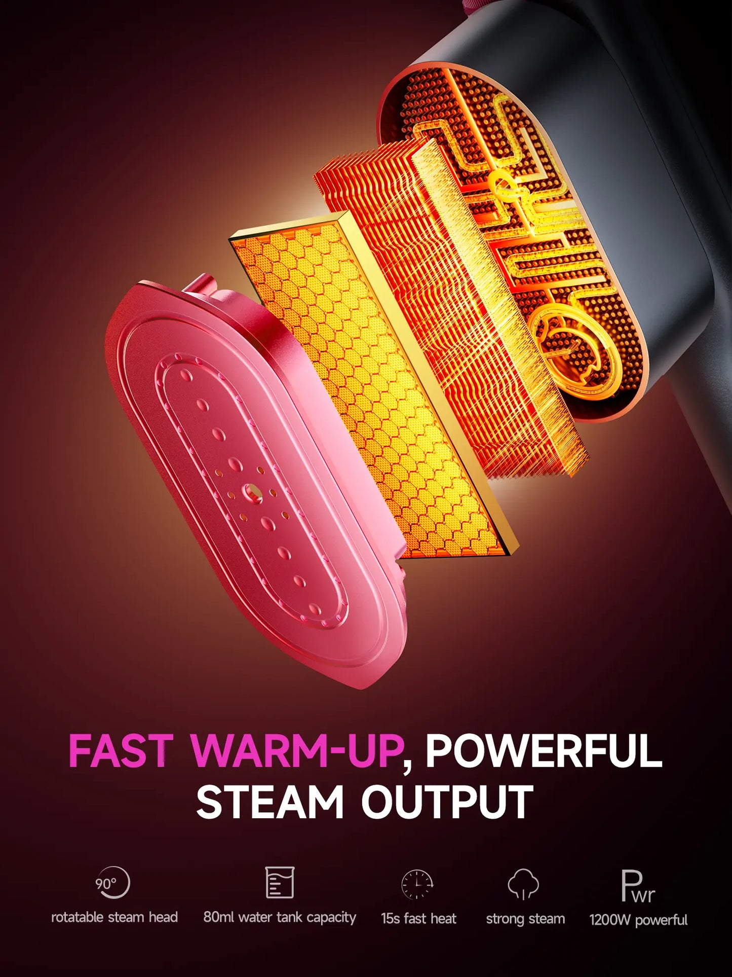 Portable 2-in-1 Garment Steamer & Travel Iron