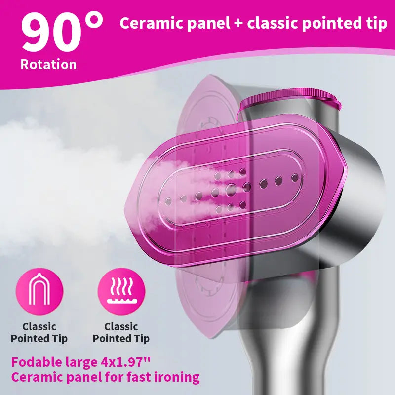 Portable 2-in-1 Garment Steamer & Travel Iron