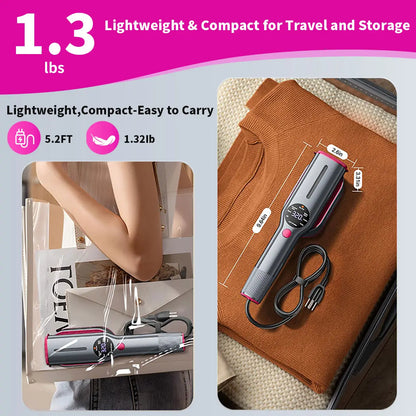 Portable 2-in-1 Garment Steamer & Travel Iron