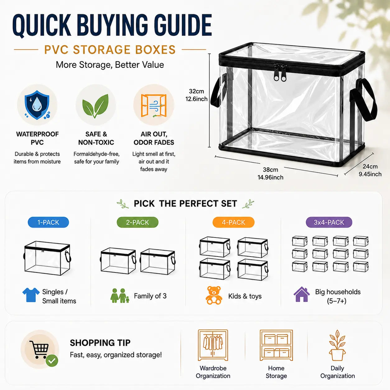 Large Clear Stuffed Animal Storage Bag