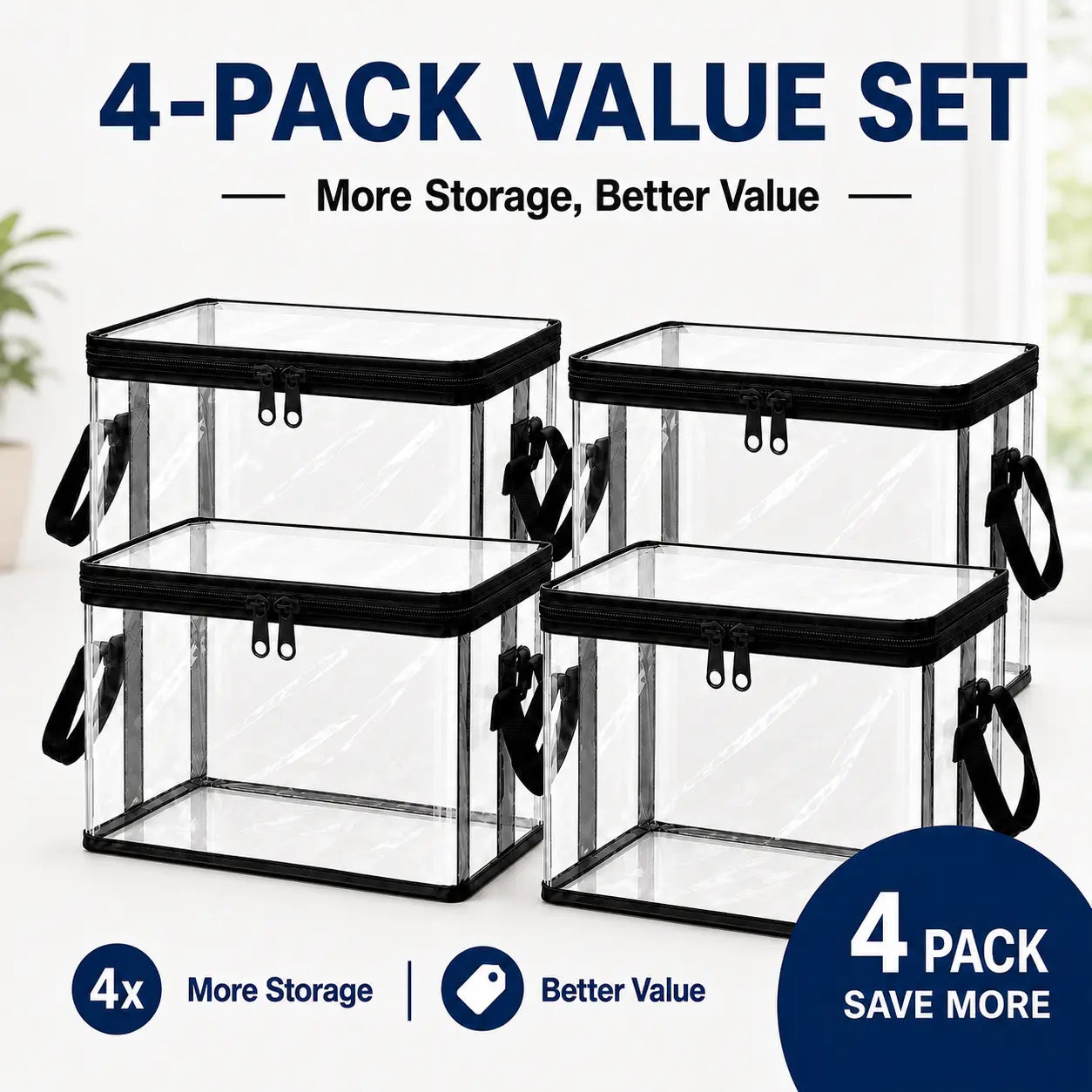 Large Clear Stuffed Animal Storage Bag