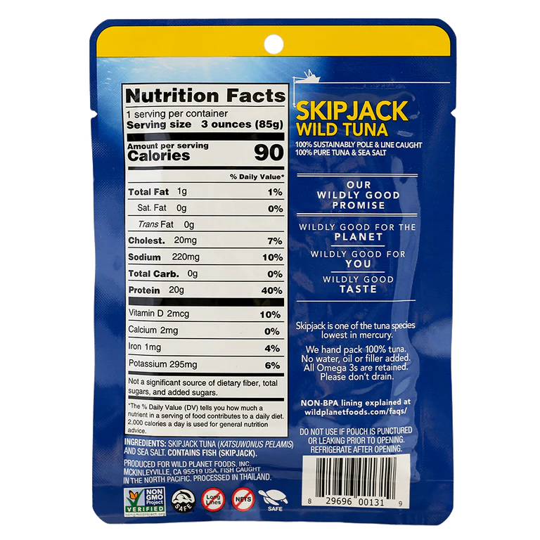 Skipjack Wild Tuna Single-Serve Pouch