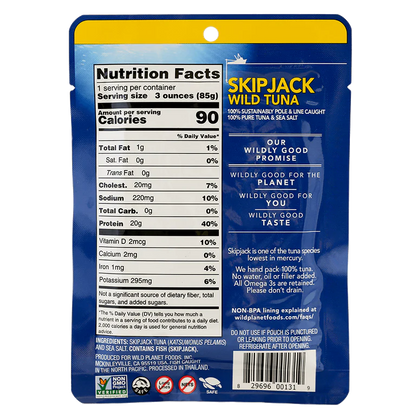 Skipjack Wild Tuna Single-Serve Pouch
