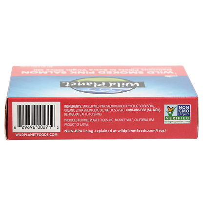 Wild Smoked Pink Salmon Fillets in Extra Virgin Olive Oil