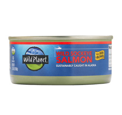 Wild Sockeye Salmon with Skin & Bones