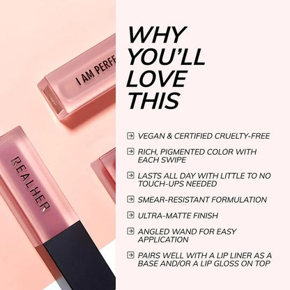 Matte Liquid Lipstick- I Am A Queen (Bright Pink)